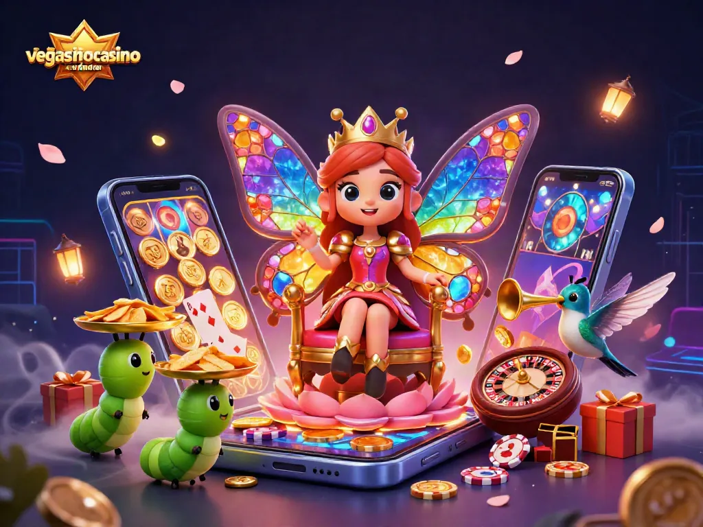 Join the excitement at vegasinocasino with vibrant slots, golden chips, and captivating characters.