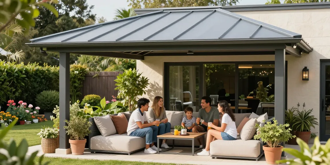 Moderne Terrassenüberdachungen bieten stilvollen Wetterschutz für entspannte Momente im Freien.