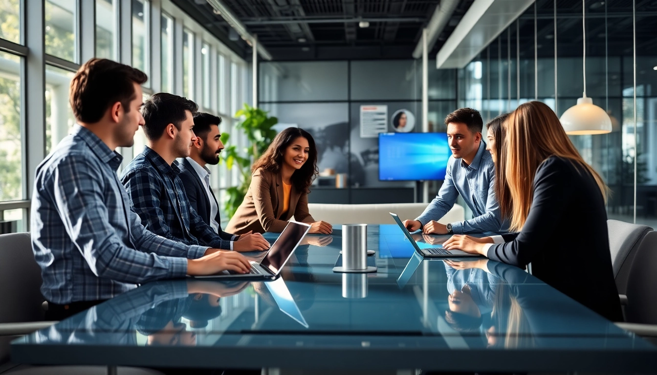 Headhunter IT connecting diverse candidates in a modern office environment.