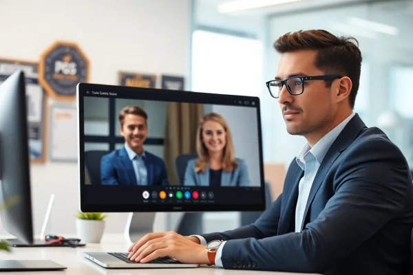 Kandidaten ansprechen durch Headhunter Schweiz in einem modernen Büroraum.