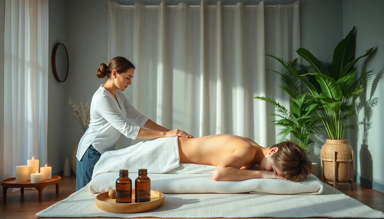 치료사와 고객이 편안한 가정 환경에서 함께하는 평택출장마사지 현장의 모습.