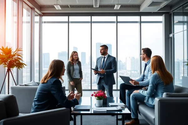 Headhunter Ingenieure bietet professionelle Beratung in einem modernen Büro an.